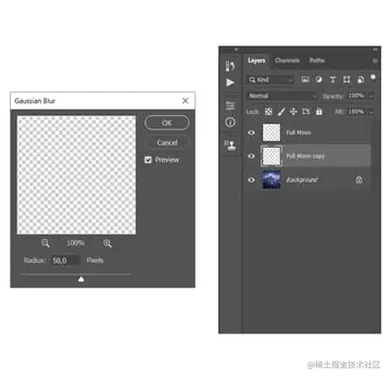 adding gaussian blur filter