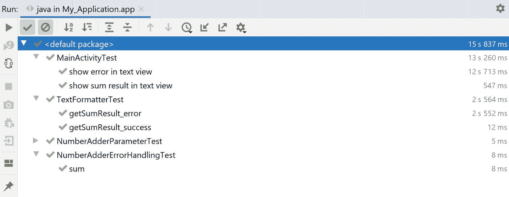 图 9.6:执行 Exercise 9.02 test 文件夹中的测试的结果