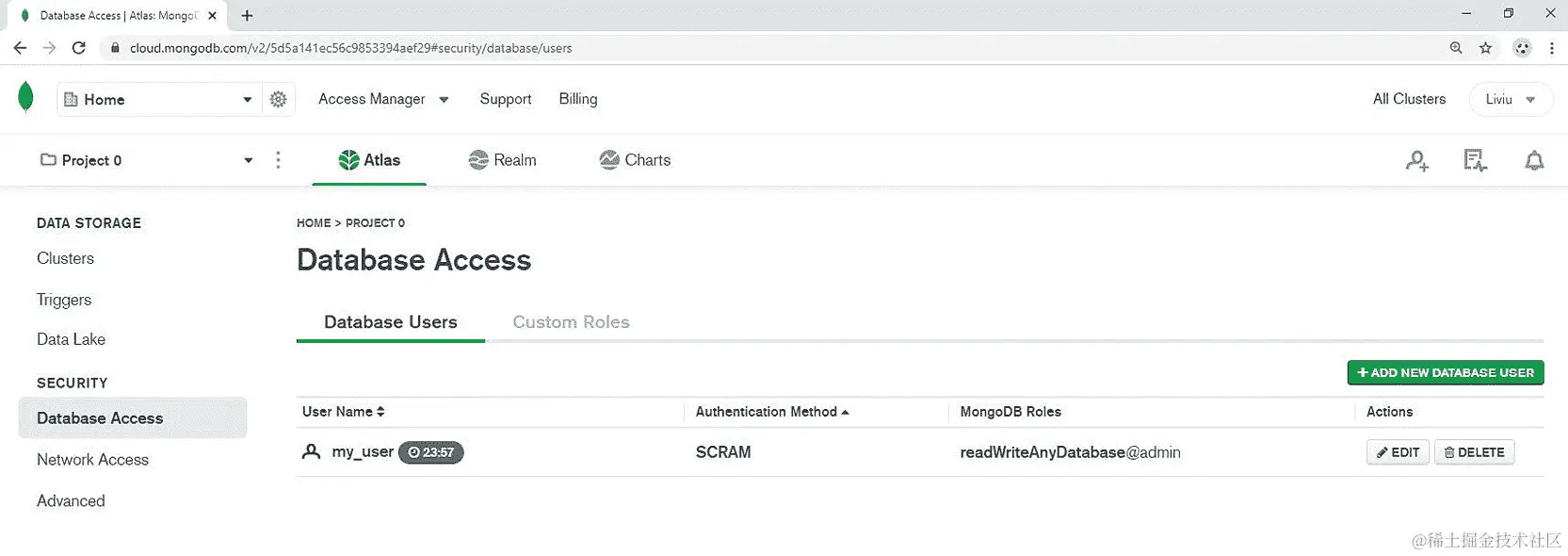 图 3.21：数据库访问窗口