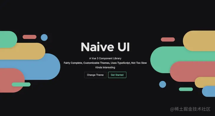 Screenshot of Naive UI homepage