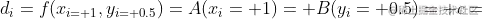 d_{i} = f(x_{i+1},y_{i+0.5}) = A(x_{i} + 1) + B(y_{i} + 0.5) +c
