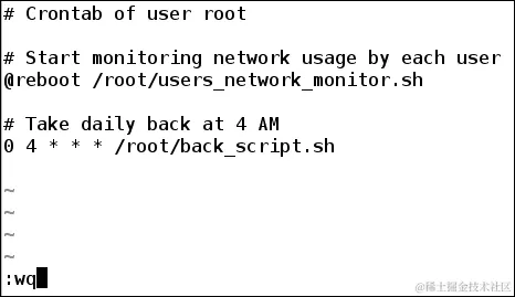 编辑 crontab 条目