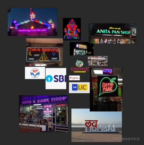 印度品牌和印度当地标志的商店标牌-Renderbus云渲染农场