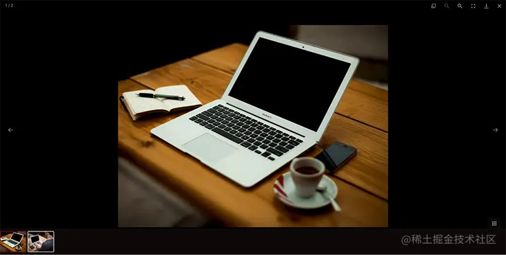 An inline gallery implementation with React Lightgallery