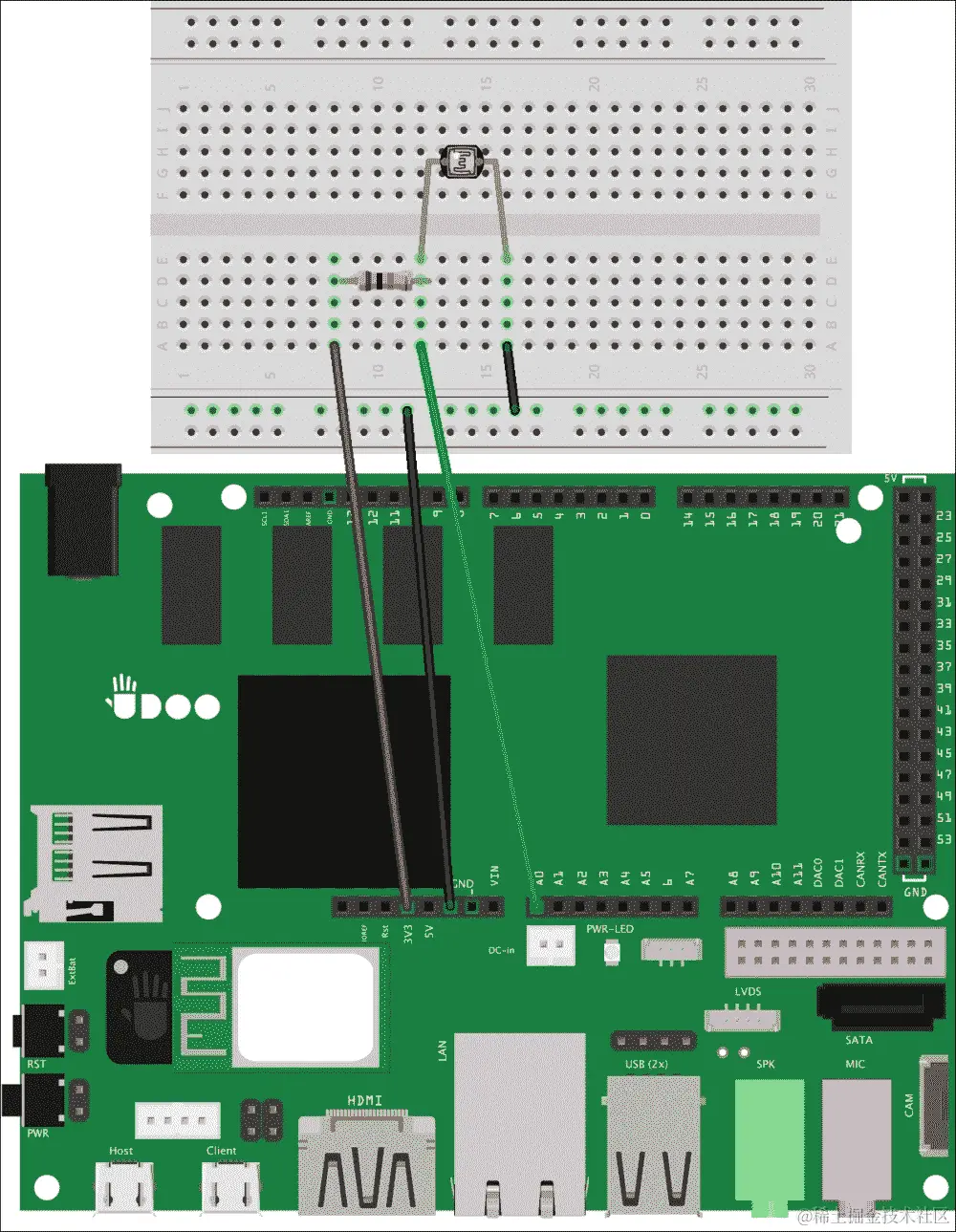 使用光传感器创建电路
