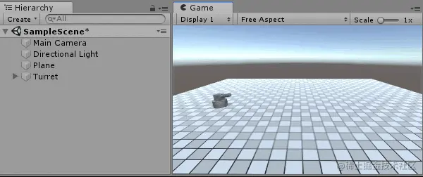 这是实例化飞弹预制件的示例，在发生撞击时替换为爆炸预制件