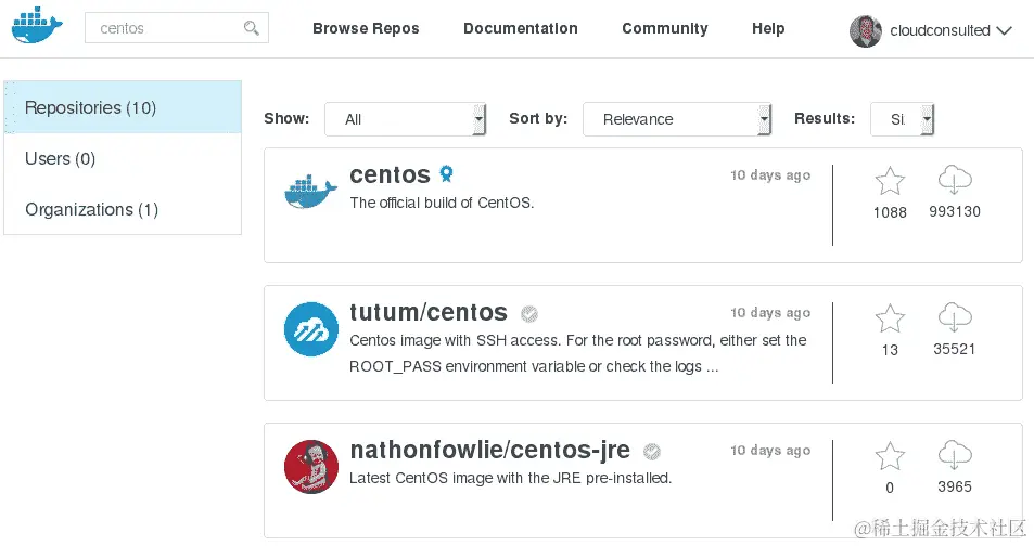 Docker Registry 的官方图像