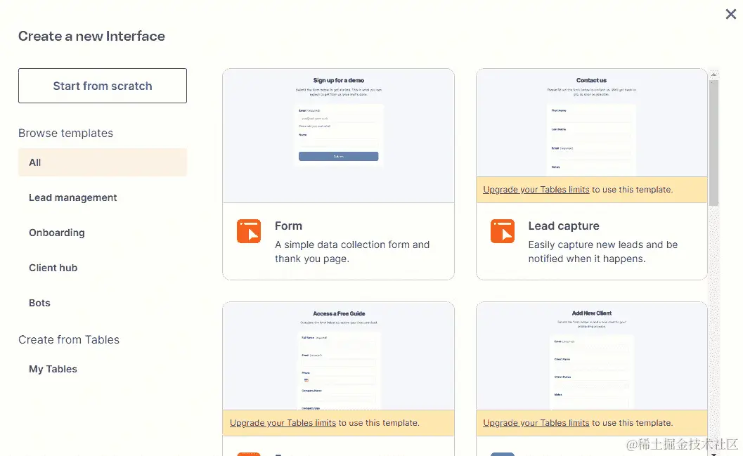 图 13.13 – 使用 Zapier 接口模板