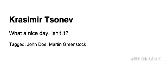 存储标记用户并在用户的动态中显示它们