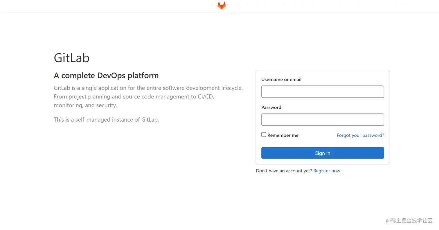gitlab登录页面