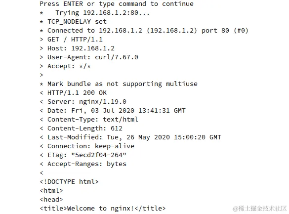图 6.29：从 IP 访问 NGINX Web 服务器容器实例的地址