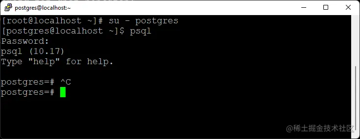 Connect to postgres 