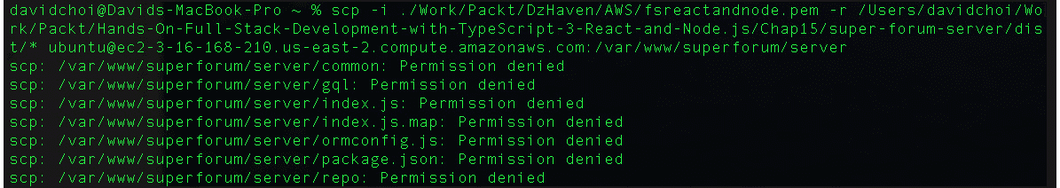 Figure 17.19 – Attempt dist copy failure 
