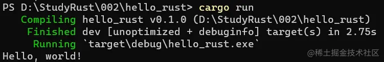 直接运行cargo run