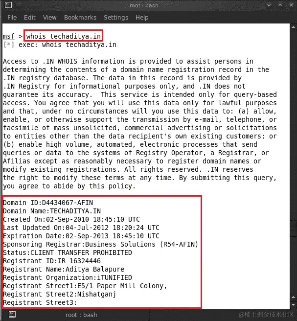 通过 Metasploit 进行信息收集