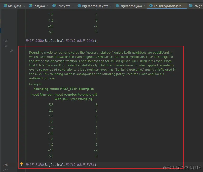 RoundingMode.HALF_EVEN
