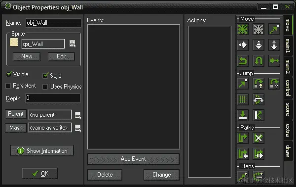 使用对象属性编辑器创建游戏对象