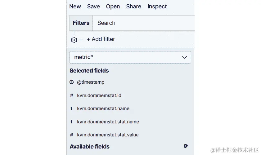 图 14.14 – 在 Kibana 中选择属性