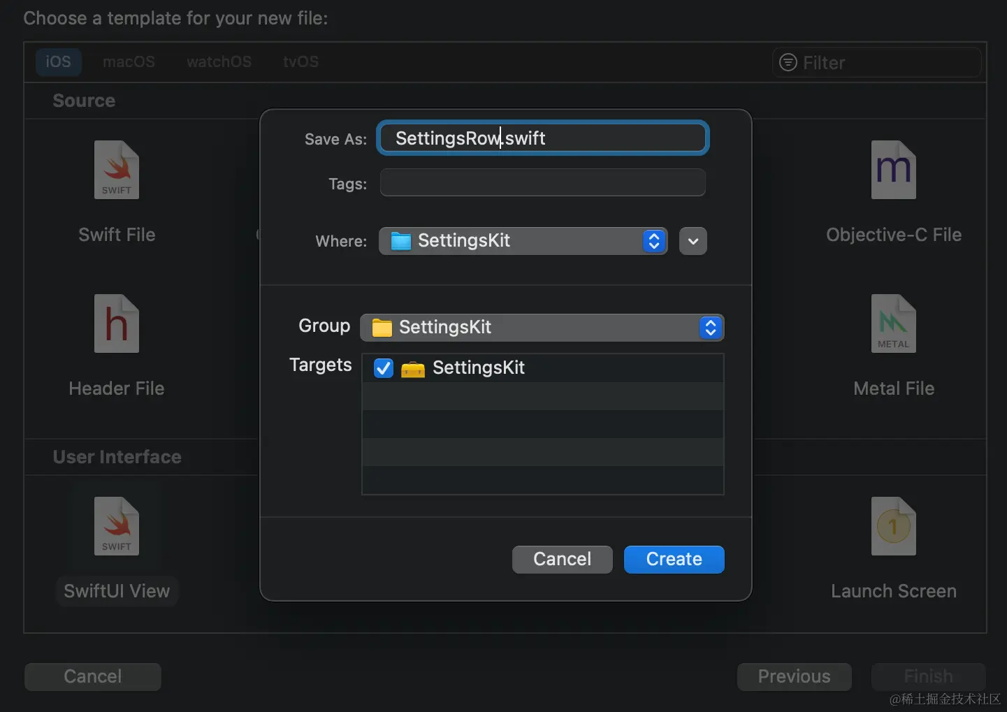New SwiftUI View for Xcode