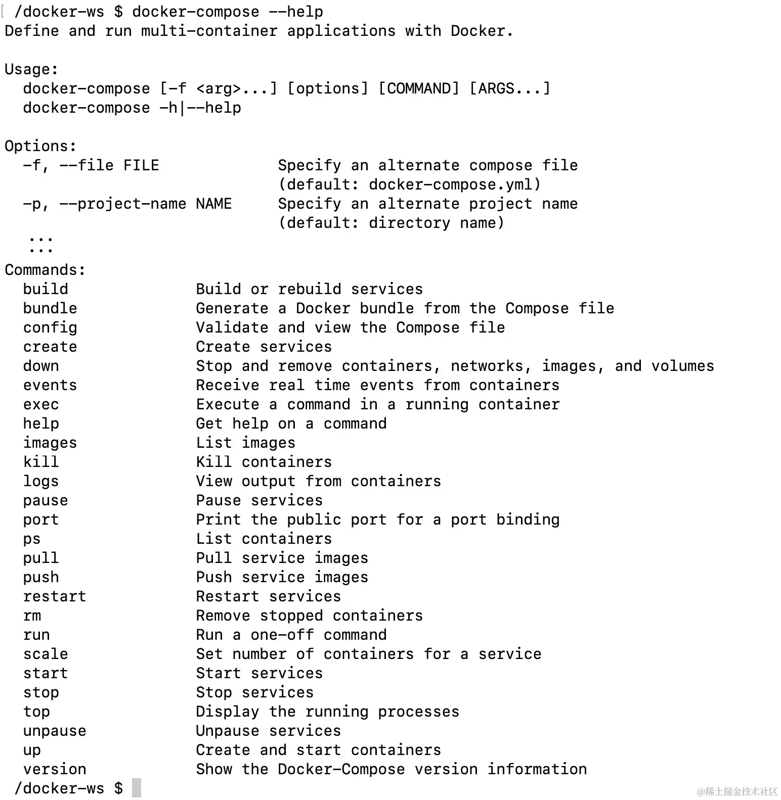 图 5.2：docker-compose 命令