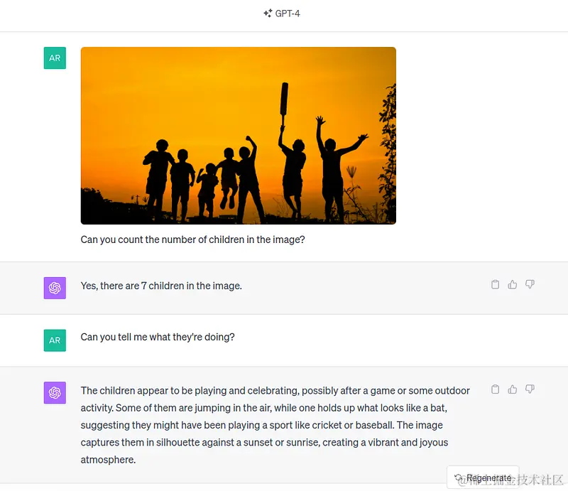 Asking ChatGPT about an image