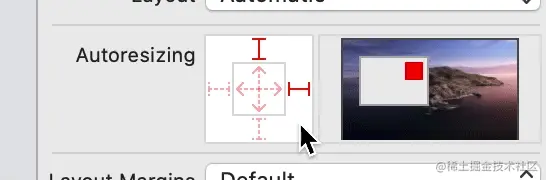 UIViewAutoresizingFlexibleLeftMargin | UIViewAutoresizingFlexibleBottomMargin.gif