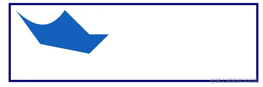 Blue Abstract Shape In Rectangle