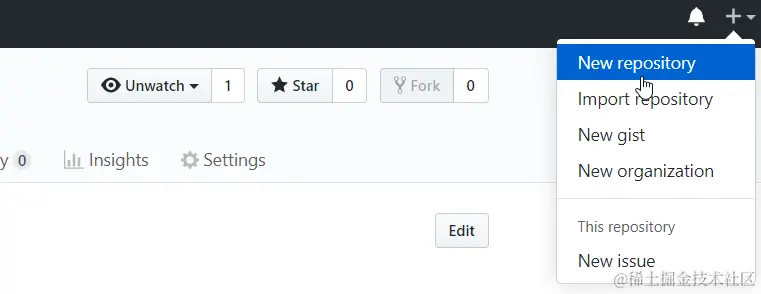 create new github repository