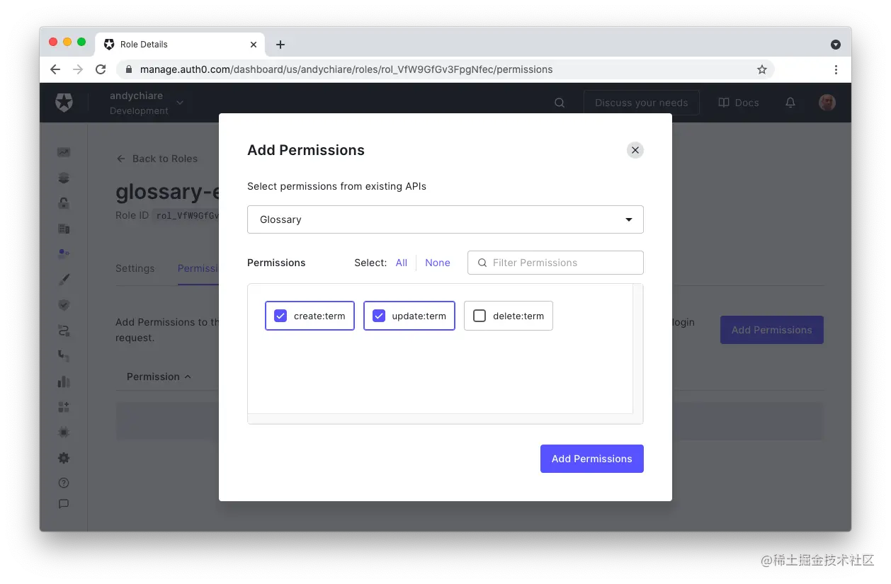 Assigning permissions to the editor role