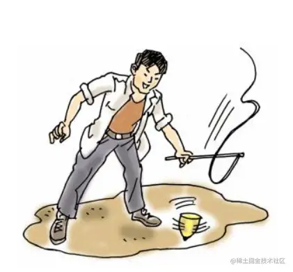 打陀螺游戏 图源来自网络