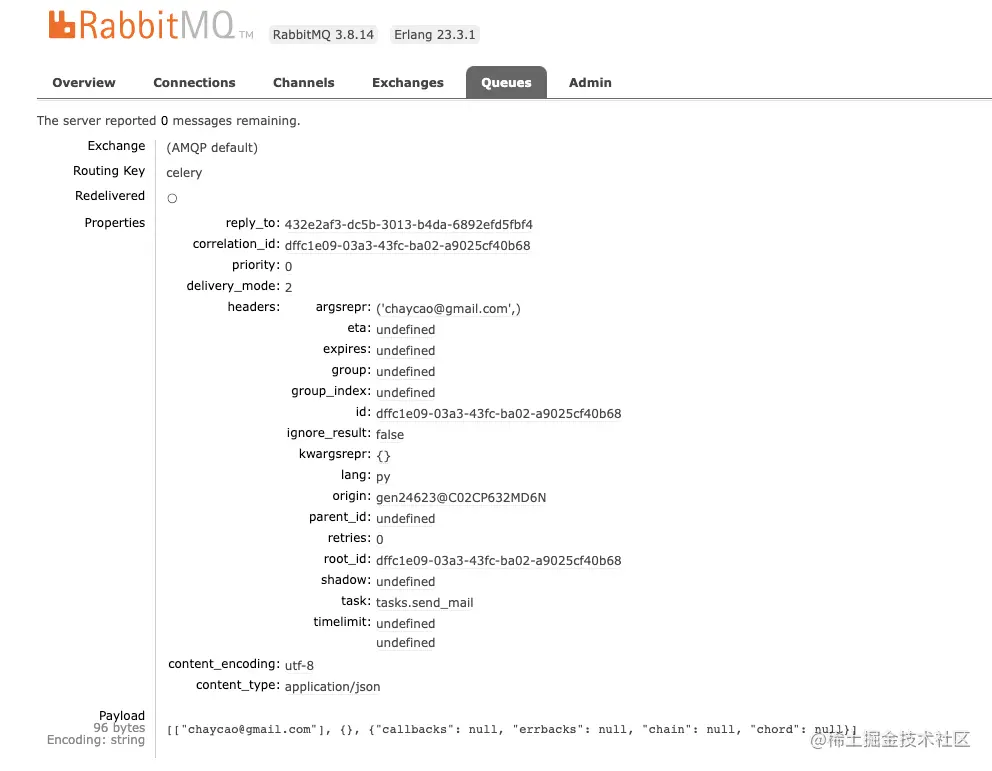 Task in RabbitMQ