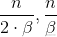 \frac{n}{2\cdot \beta },\frac{n}{\beta }