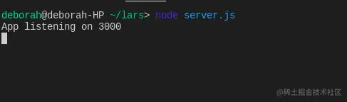 Terminal Output Postman