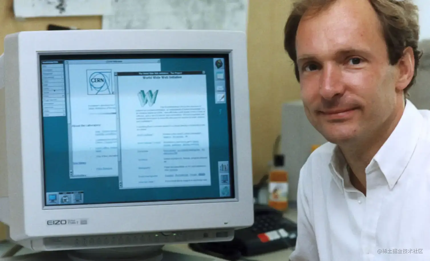 Tim Berners-Lee和第一个万维网页面