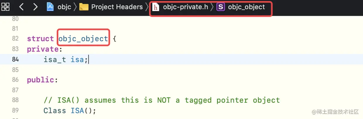 objc-privat.h中的objc_object定义