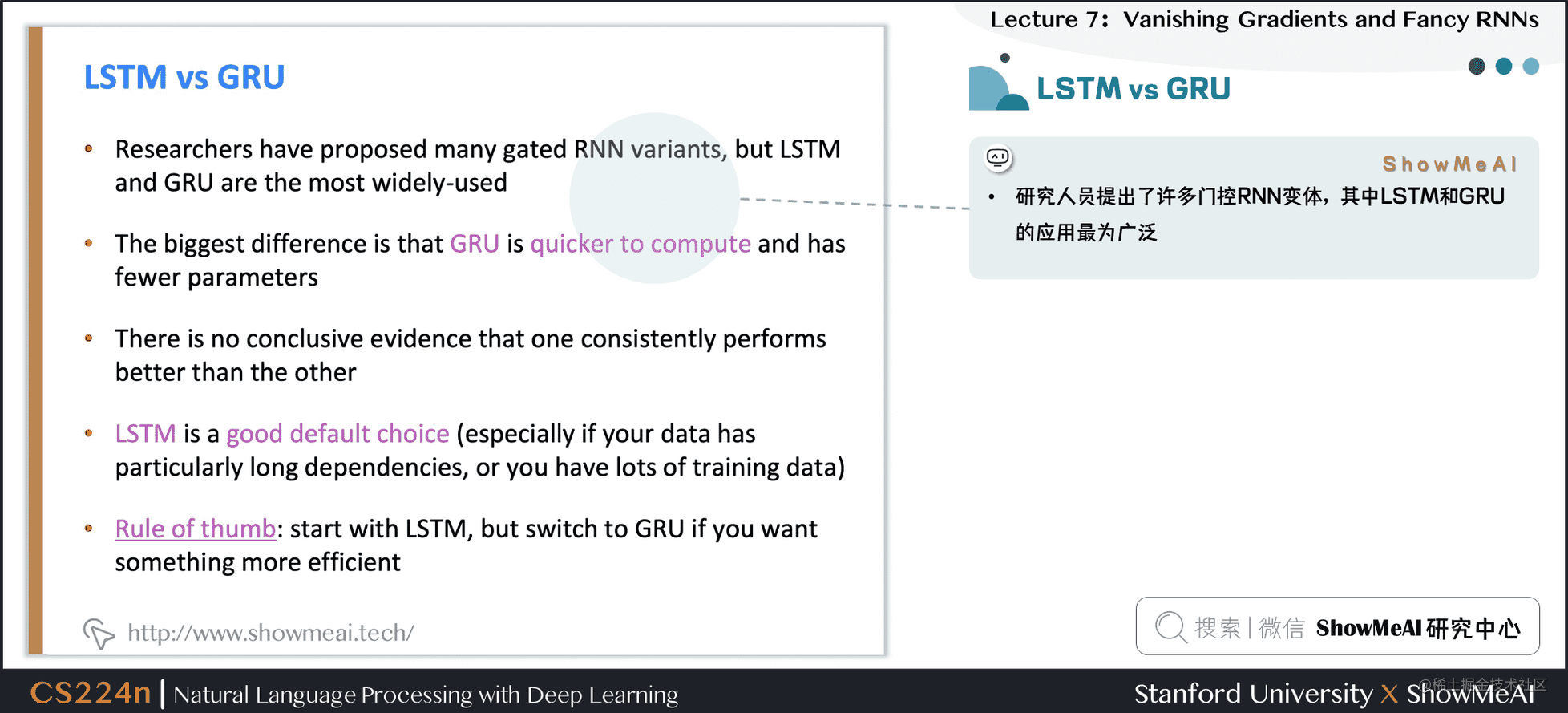 LSTM vs GRU