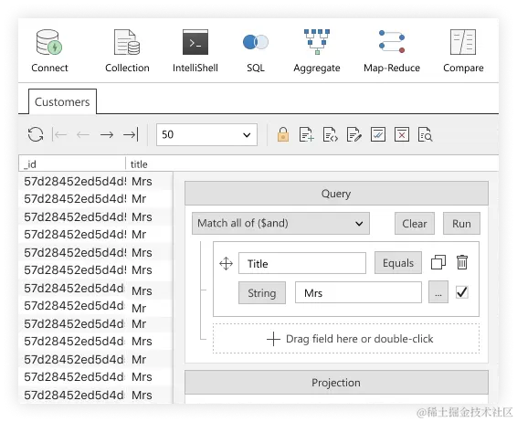 Visual Query Builder - 在 MongoDB GUI、Studio 3T 中进行查询的多种方式之一