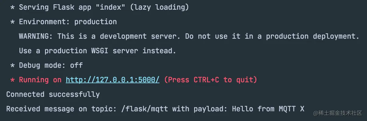 Flask 接收 MQTT 消息