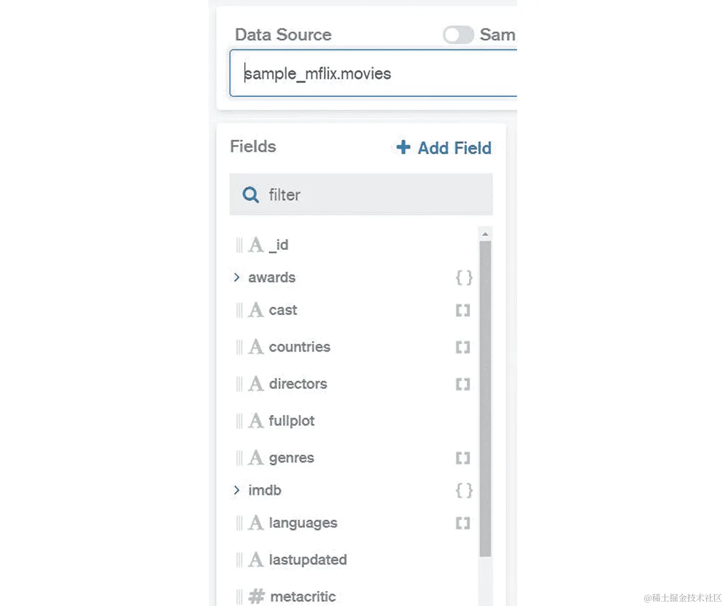 图 12.14：图表生成器中的字段区域