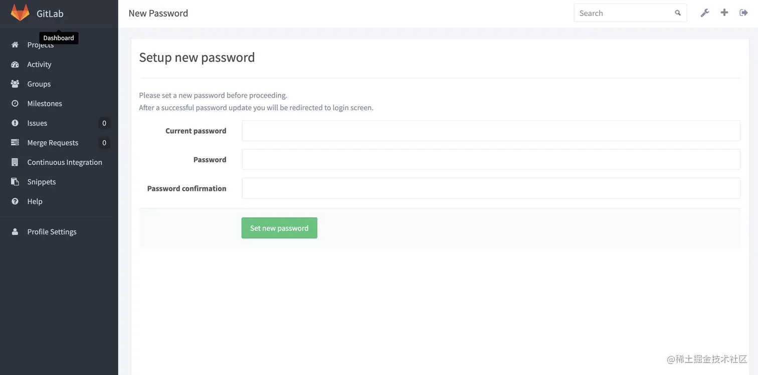 完成 GitLab 老版本的安装