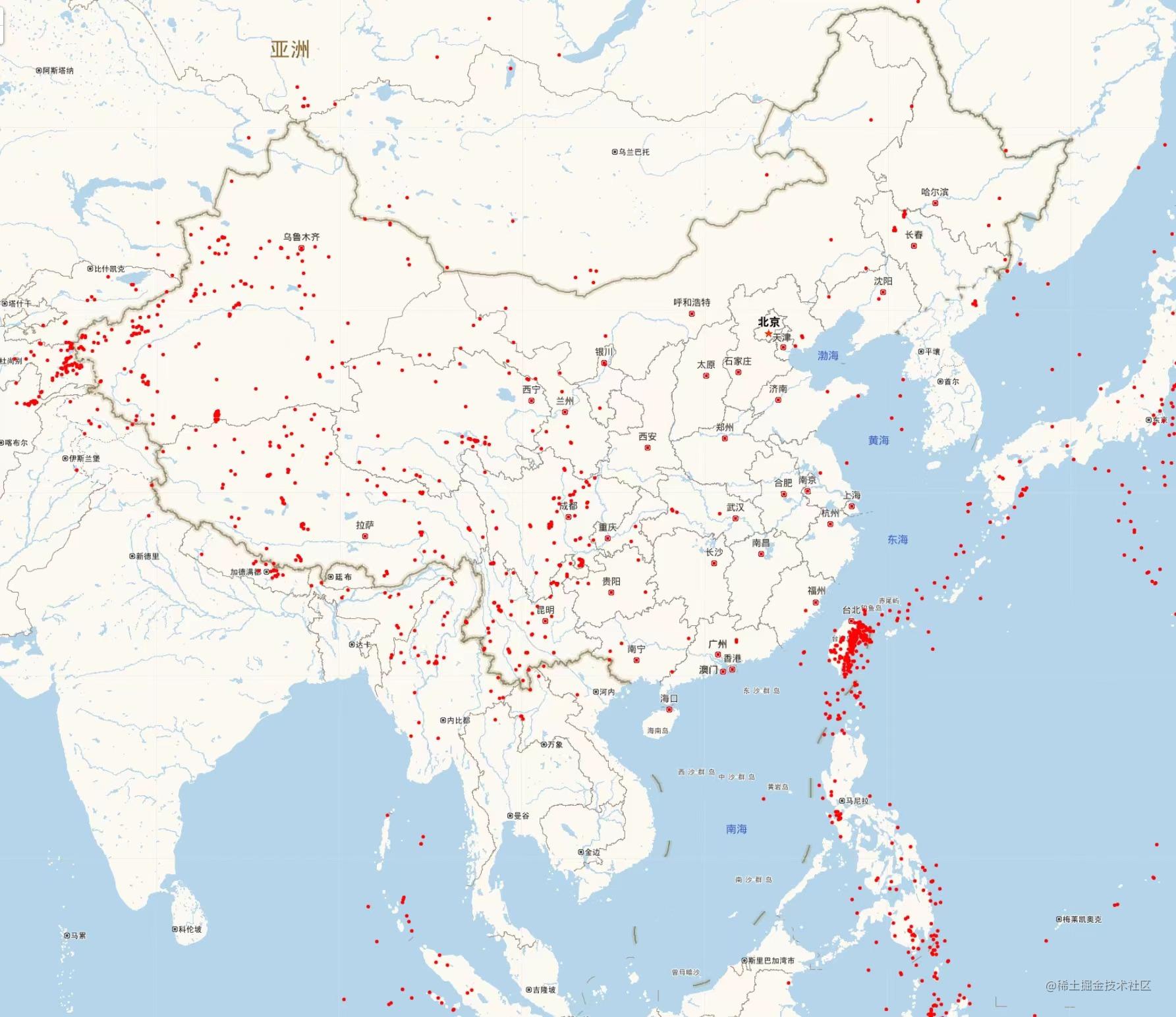 地震分布