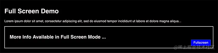The full-screen demo visual