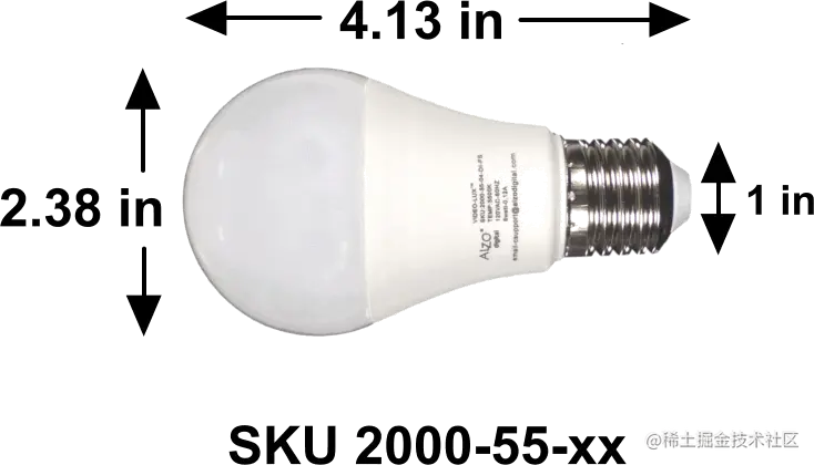 light bulb size