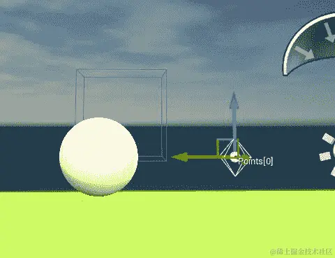 图 13.27：第一个巡逻点向量位置