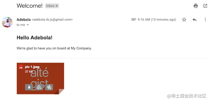 Image Attachment Nodemailer Email