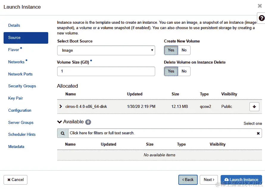 图 12.19 – 选择实例来源