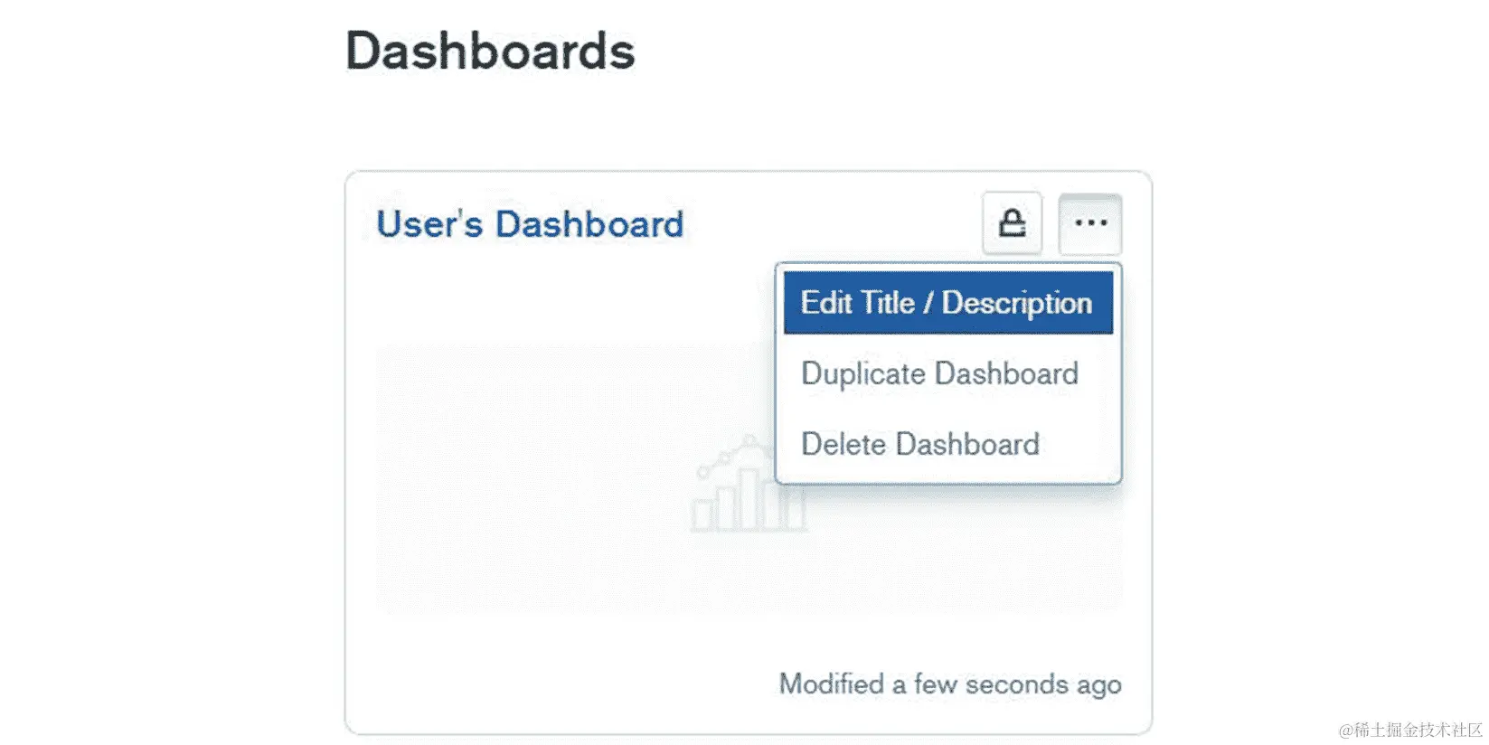 图 12.4：仪表板属性下拉菜单