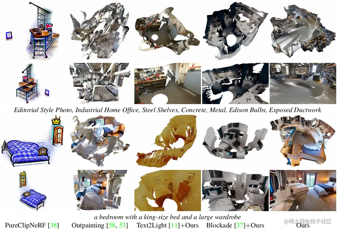 Qualitative comparison of our method and baselines