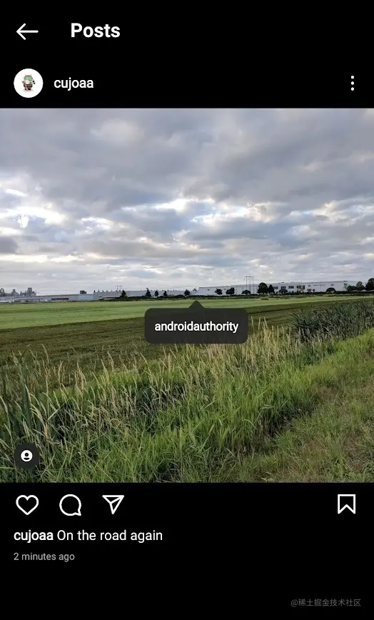 带有新标签的 Instagram 帖子