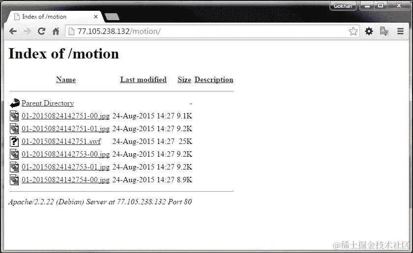 在 Web 上访问监视图像